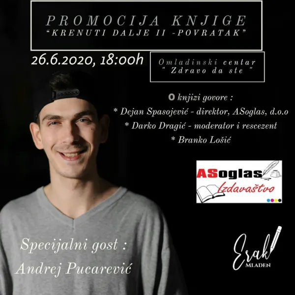 Promocija knjige ”Krenuti dalje II – Povratak” – autor Mladen Erak
